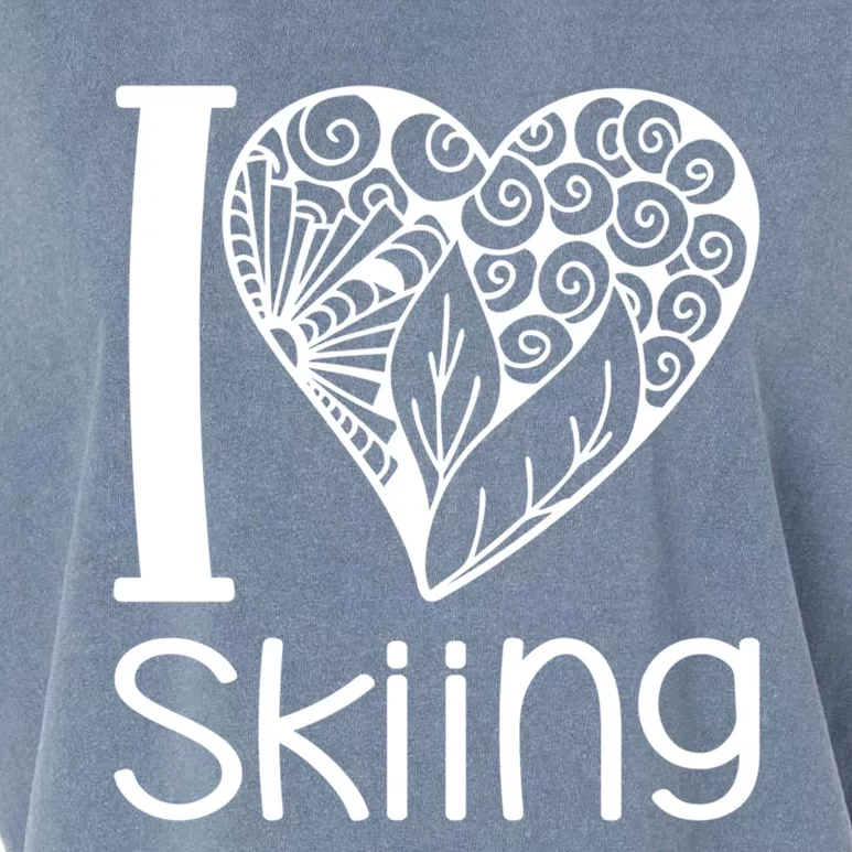 I Love Skiing For Ski Lovers Gift Garment-Dyed Women's Muscle Tee