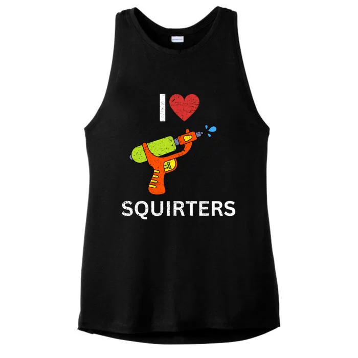 I Love Squirters Ladies Tri-Blend Wicking Tank