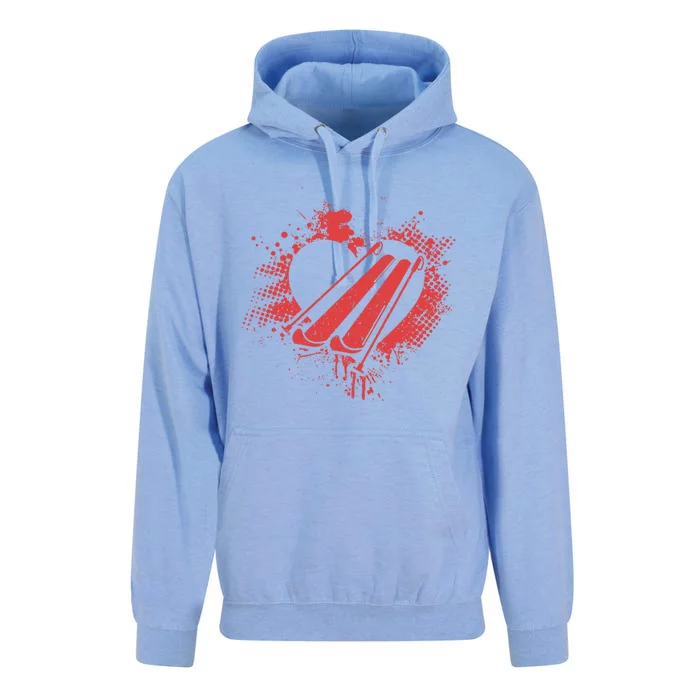 I Love Skiing Funny Ski Skier Valentine's Day Gift Unisex Surf Hoodie