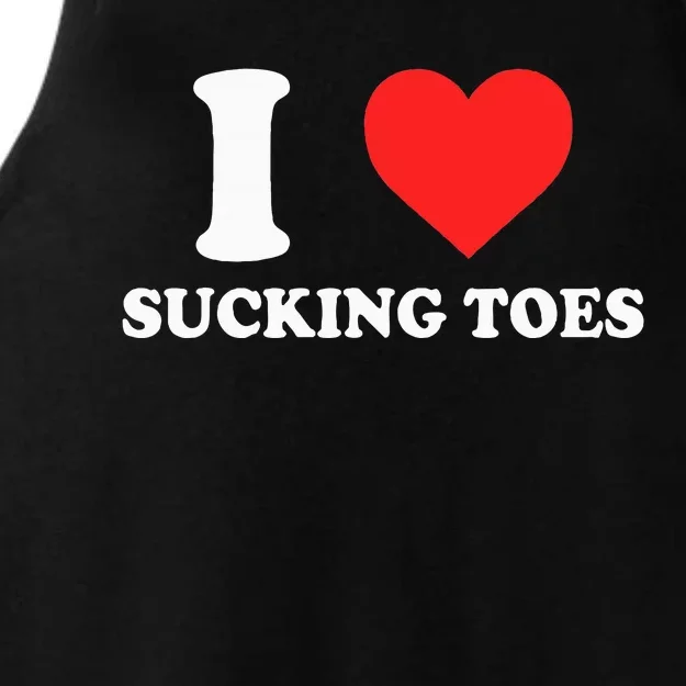 I Love Sucking Toes Heart Ladies Tri-Blend Wicking Tank