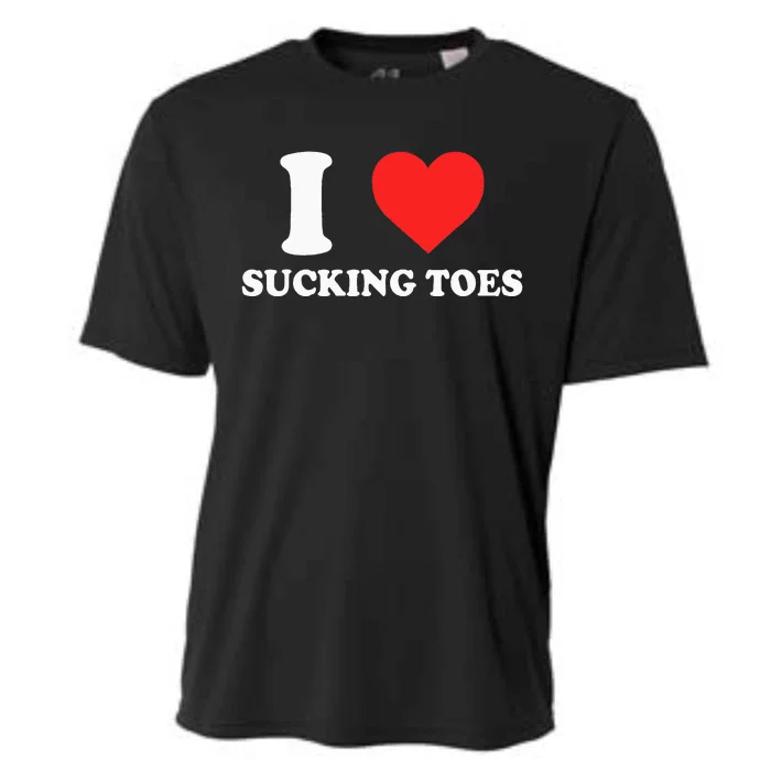 I Love Sucking Toes Heart Cooling Performance Crew T-Shirt