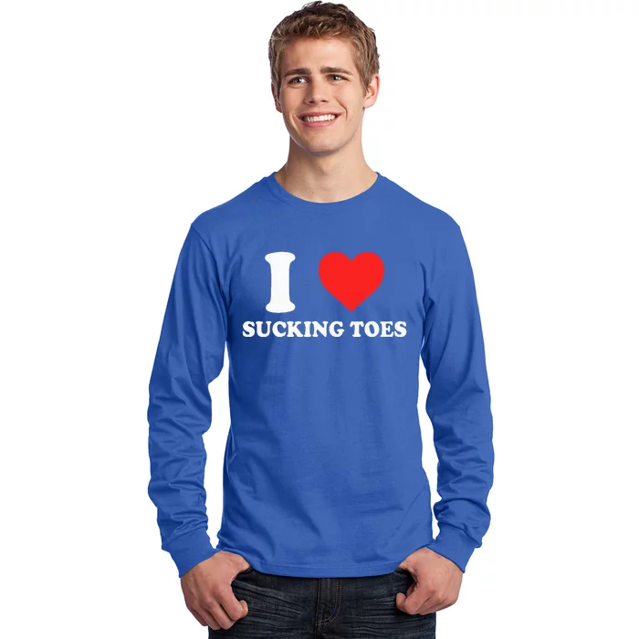 I Love Sucking Toes Heart Long Sleeve Shirt