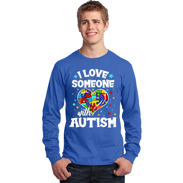 I Love Someone With Autism Gift Long Sleeve Shirt