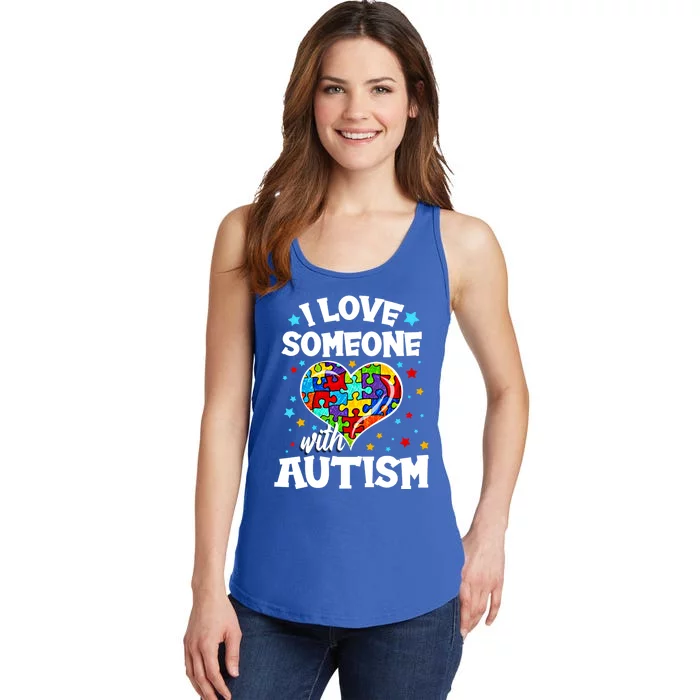 I Love Someone With Autism Gift Ladies Essential Tank