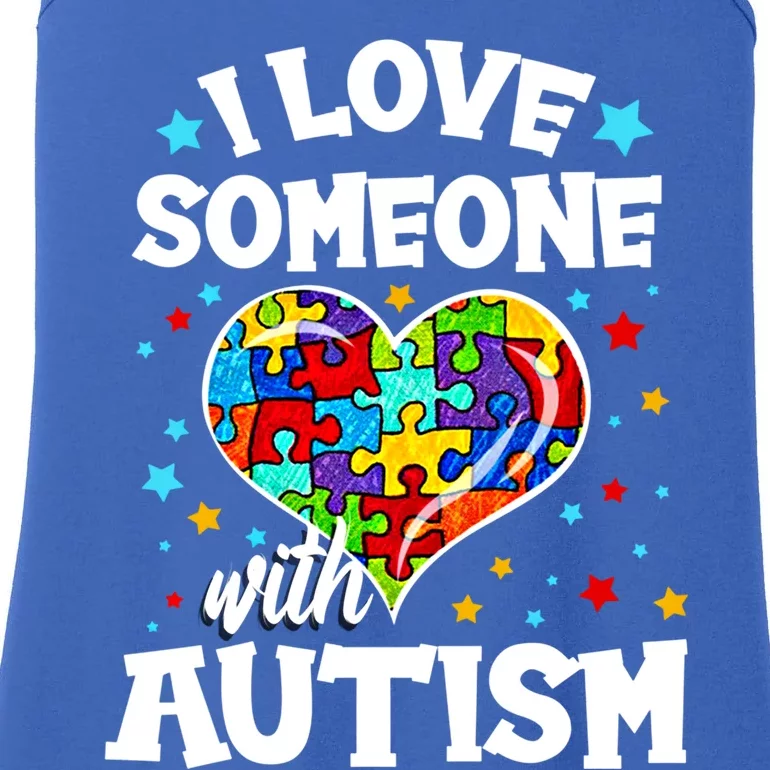 I Love Someone With Autism Gift Ladies Essential Tank