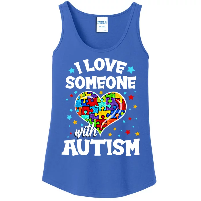 I Love Someone With Autism Gift Ladies Essential Tank