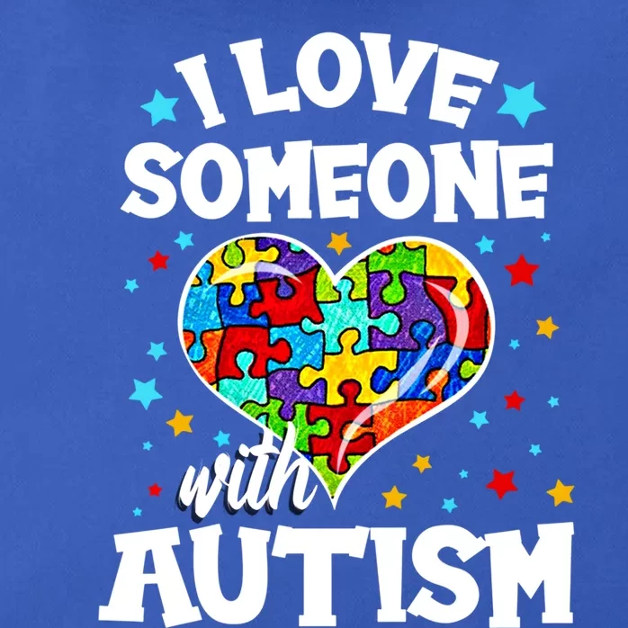 I Love Someone With Autism Gift Zip Tote Bag