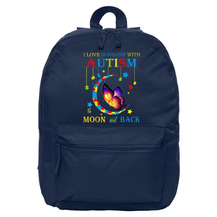 I Love Someone With Autism To The Moons And Back 16 in Basic Backpack