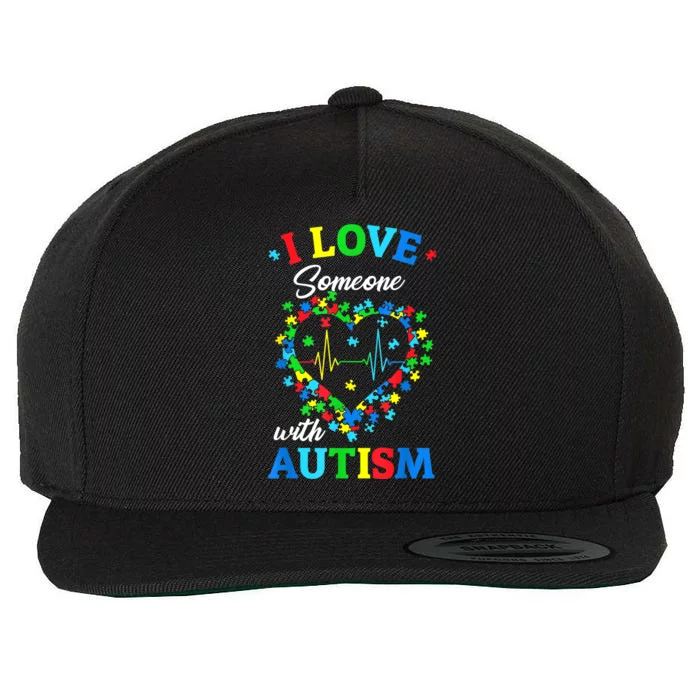 I Love Someone With Autism Awareness Men Women K.ids TS.hirt Wool Snapback Cap