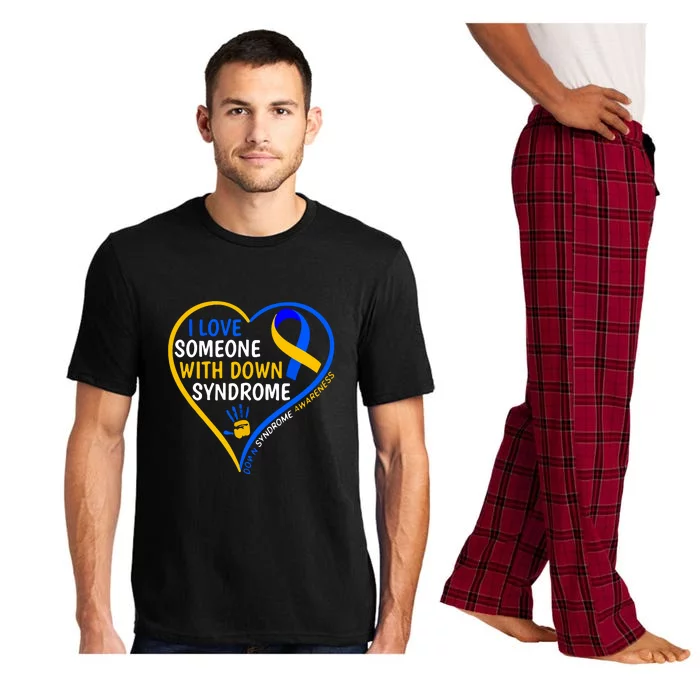 I Love Someone With Down Syndrome Ribbon Down Syndrome Awareness Gift Pajama Set