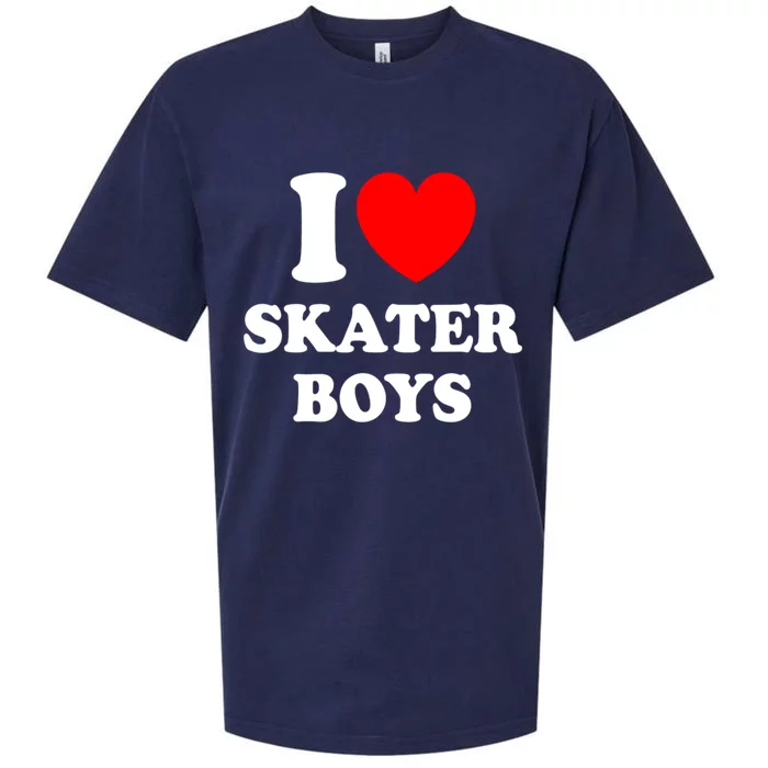 I Love Skater Boy Heart Skateboarding Sueded Cloud Jersey T-Shirt