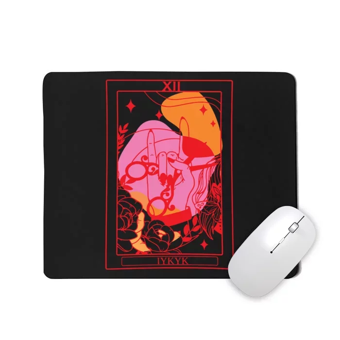 Iykyk Lesbian Sapphic Tarot Card Mousepad