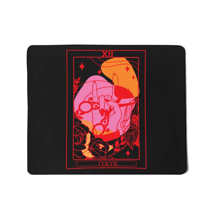 Iykyk Lesbian Sapphic Tarot Card Mousepad