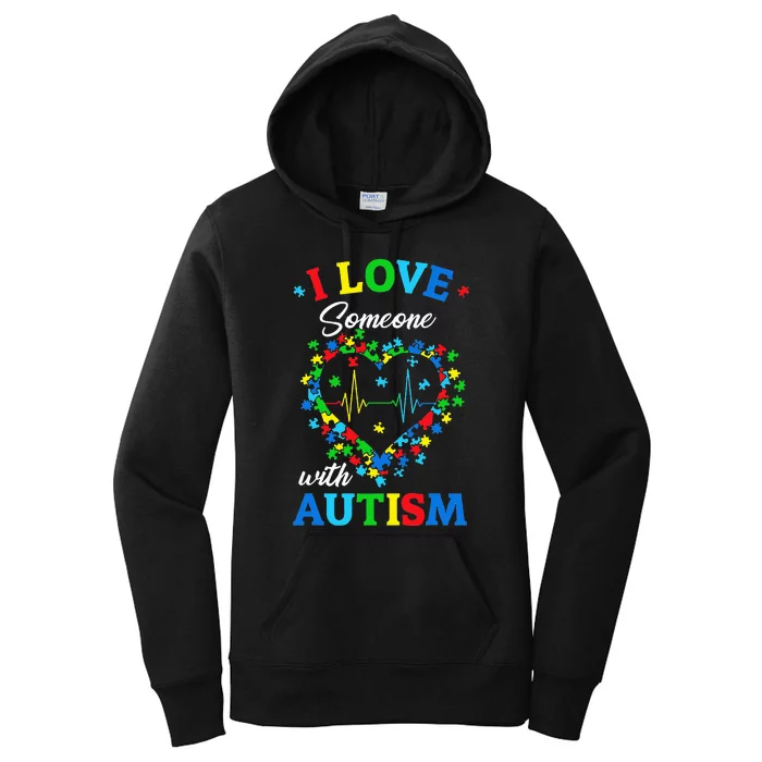 I Love Someone with Autism Awareness Women's Pullover Hoodie