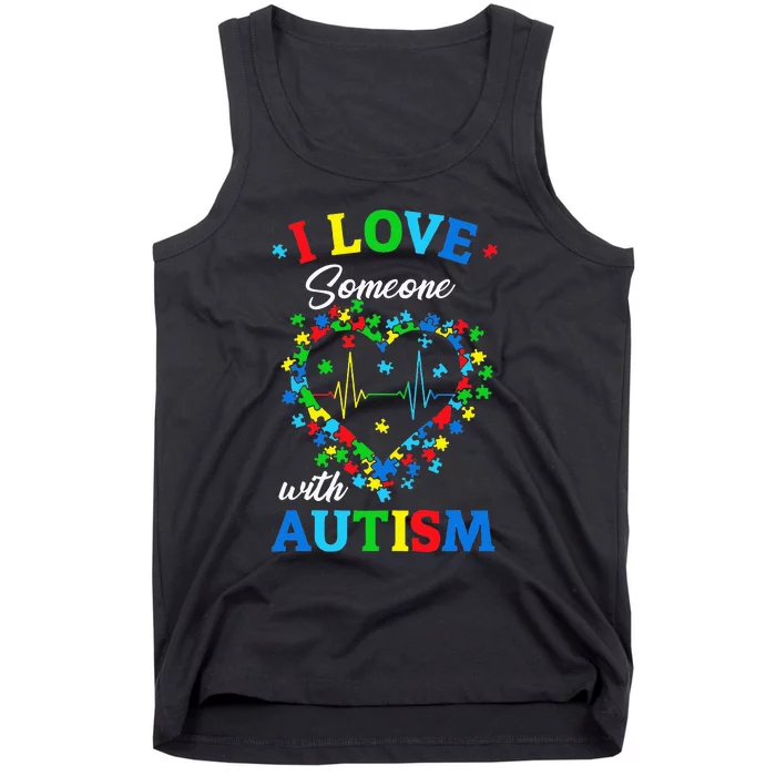 I Love Someone with Autism Awareness Tank Top