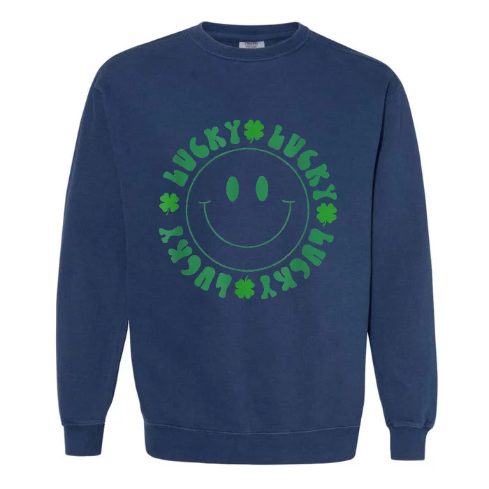 Irish Lucky Shamrock Green Clover St Patrick's Day Patricks Garment-Dyed Sweatshirt