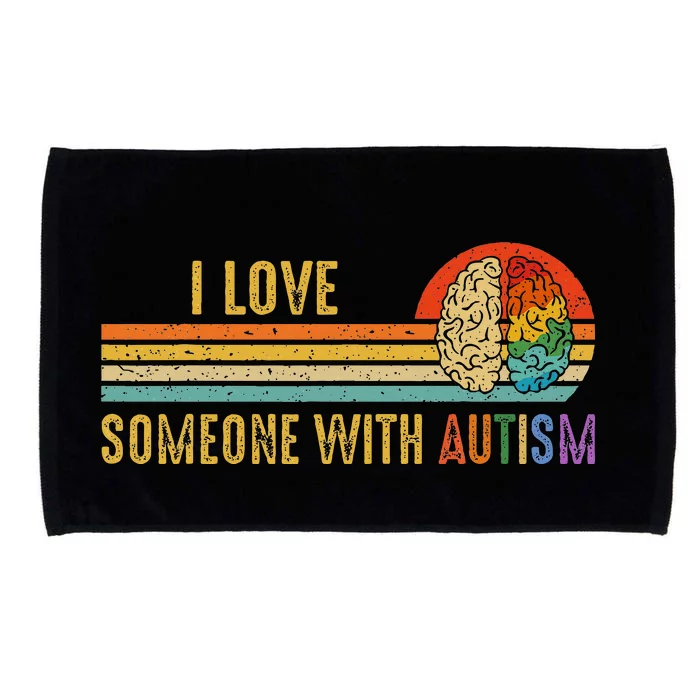 I Love Someone With Autism Neurodiversity April Microfiber Hand Towel