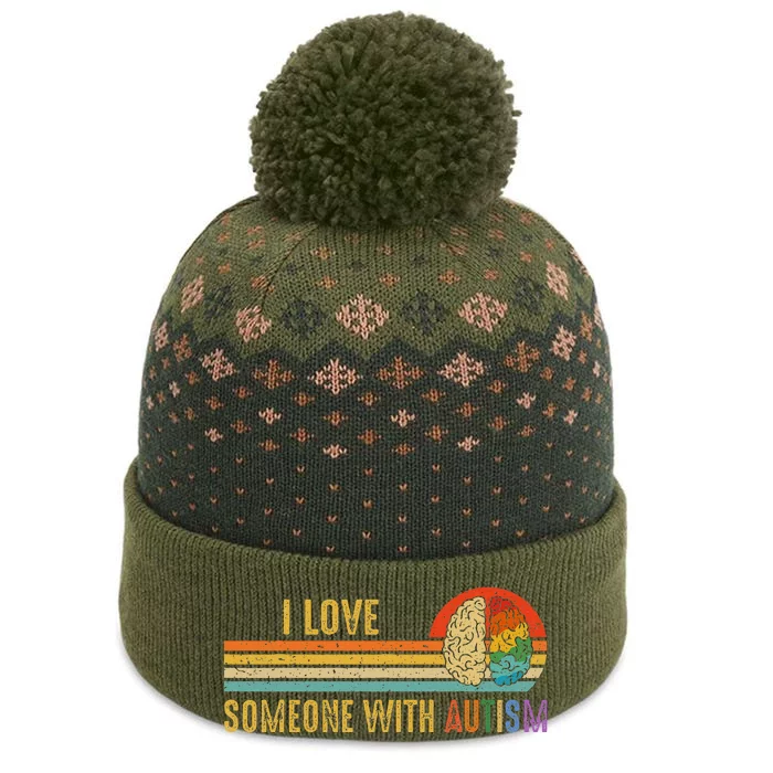 I Love Someone With Autism Neurodiversity April The Baniff Cuffed Pom Beanie