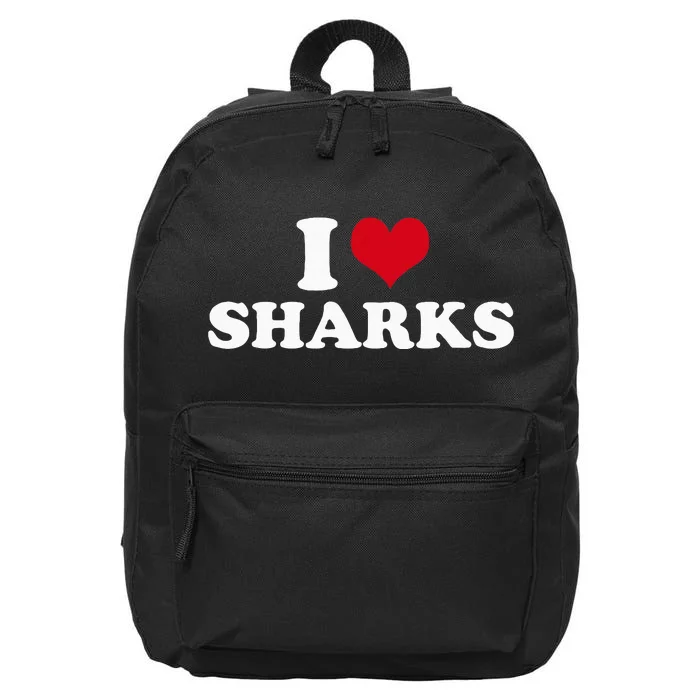 I Love Sharks 16 in Basic Backpack