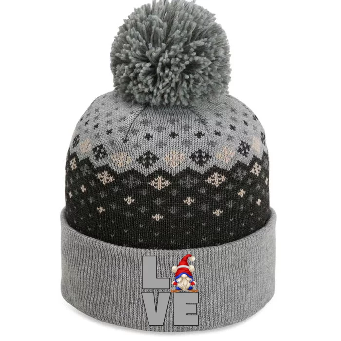 I Love Ski Dad Gnome Graphic Funny Winter Lover Gift The Baniff Cuffed Pom Beanie