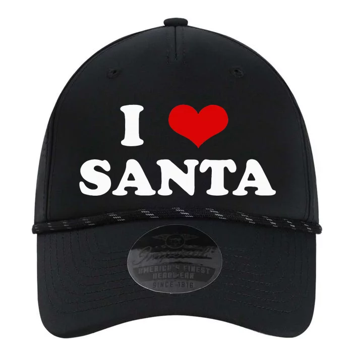 I Love Santa Funny Red Heart Love Christmas Xmas Humor Performance The Dyno Cap