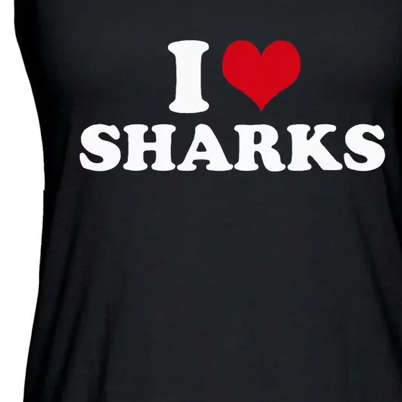 I Love Sharks Ladies Essential Flowy Tank