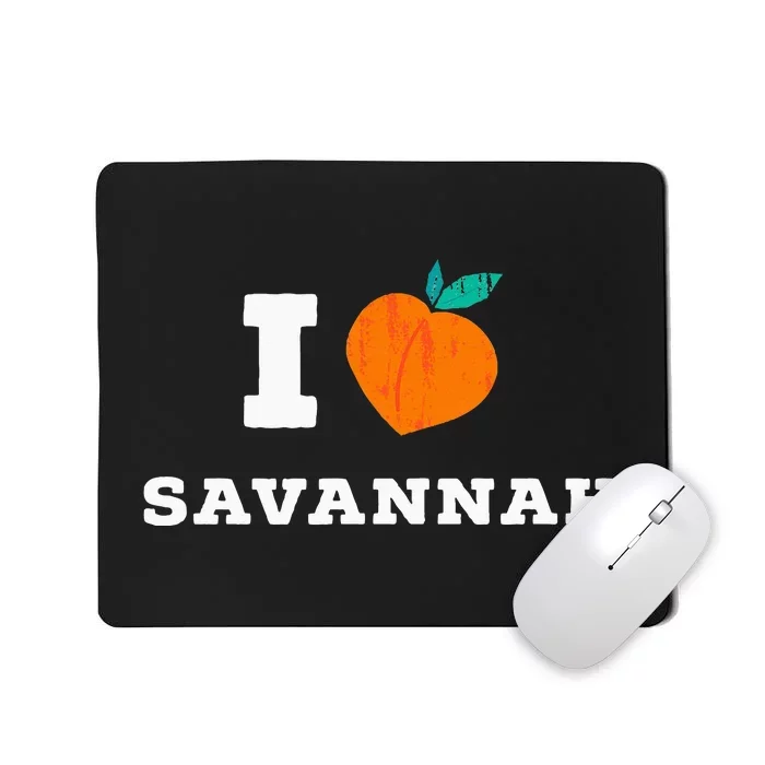 I Love Savannah Georgia Minimal Savannah Ga Peach Mousepad