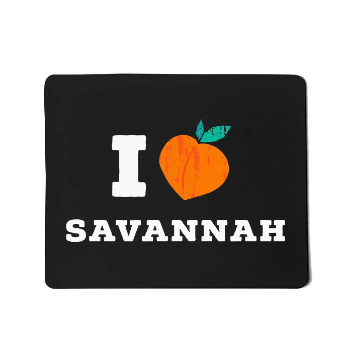 I Love Savannah Georgia Minimal Savannah Ga Peach Mousepad