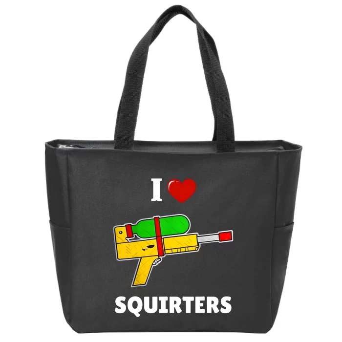 I Love Squirters Heart Design I Love Squirters Zip Tote Bag