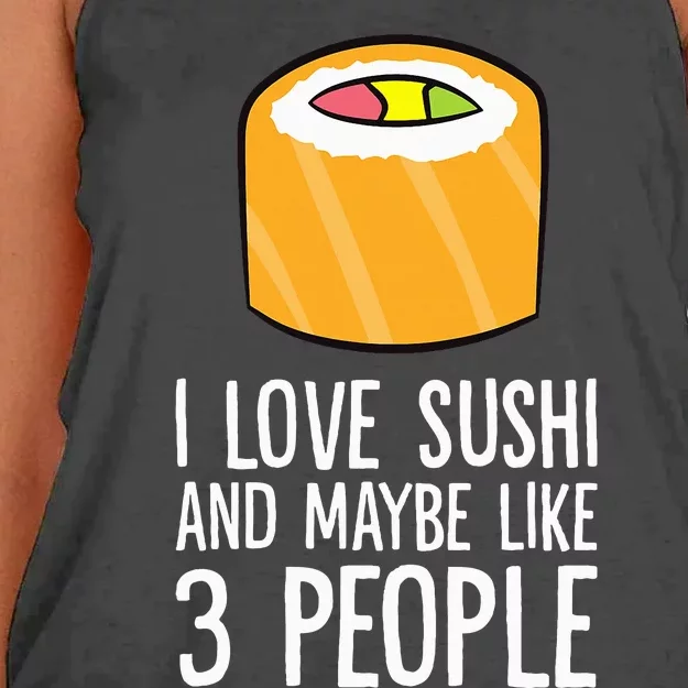 I Love Sushis And Maybe Like 3 People Japanese Women's Knotted Racerback Tank