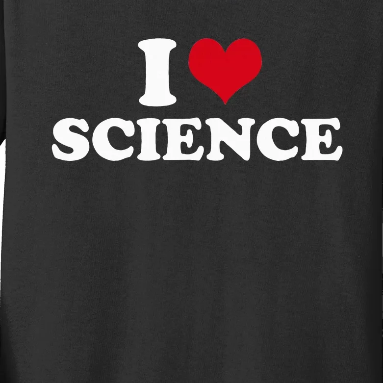 I Love Science Kids Long Sleeve Shirt