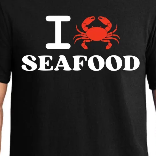 I Love Seafood Crab Shellfish National Seafood Month Gift Pajama Set