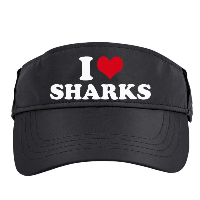 I Love Sharks Adult Drive Performance Visor