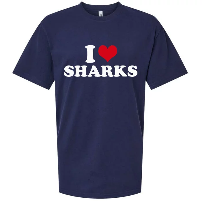 I Love Sharks Sueded Cloud Jersey T-Shirt