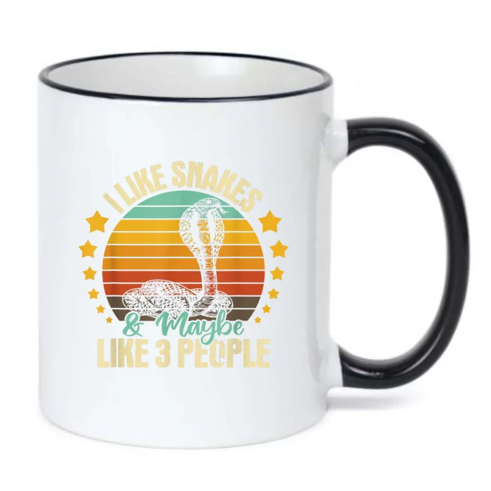 I Like Snakes & Maybe Like 3 People Snake Reptile Love Black Color Changing Mug