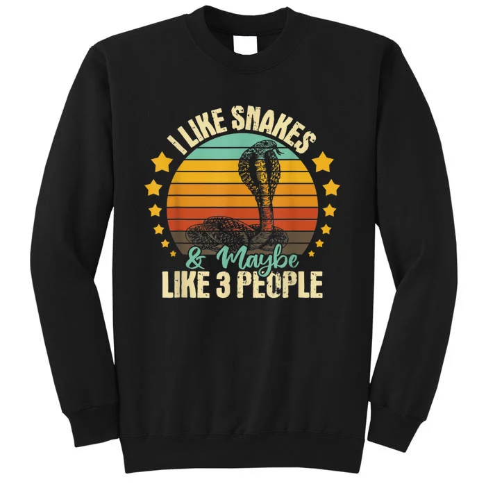 I Like Snakes & Maybe Like 3 People Snake Reptile Love Tall Sweatshirt