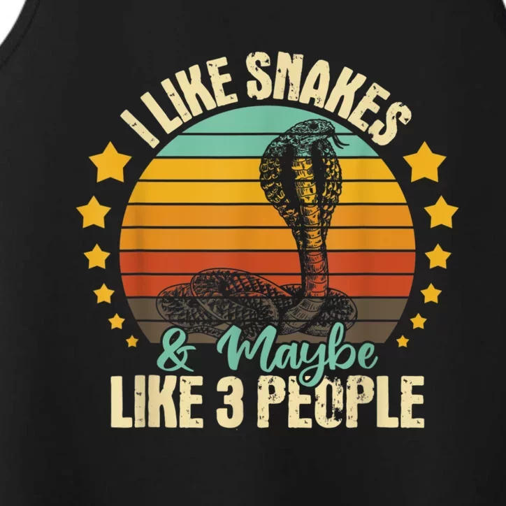 I Like Snakes & Maybe Like 3 People Snake Reptile Love Performance Tank