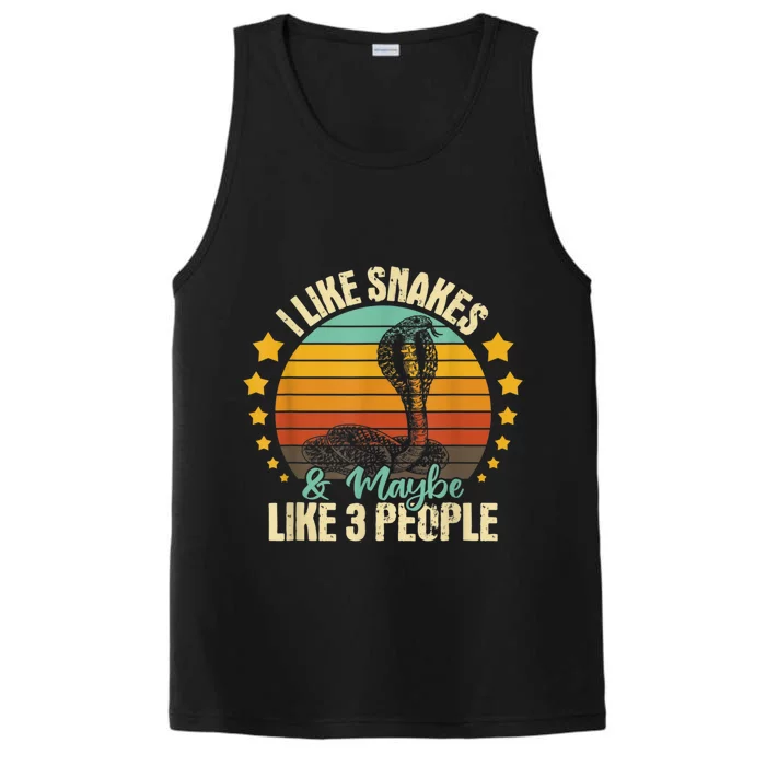 I Like Snakes & Maybe Like 3 People Snake Reptile Love Performance Tank