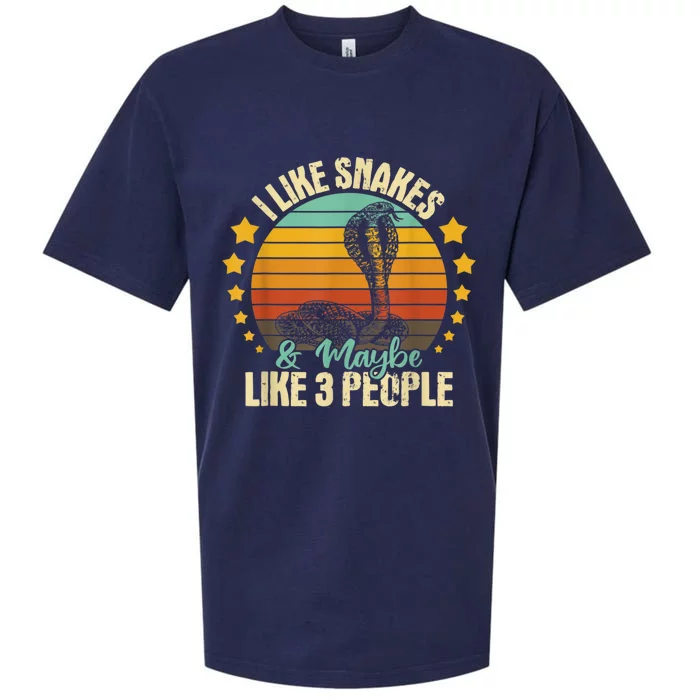 I Like Snakes & Maybe Like 3 People Snake Reptile Love Sueded Cloud Jersey T-Shirt