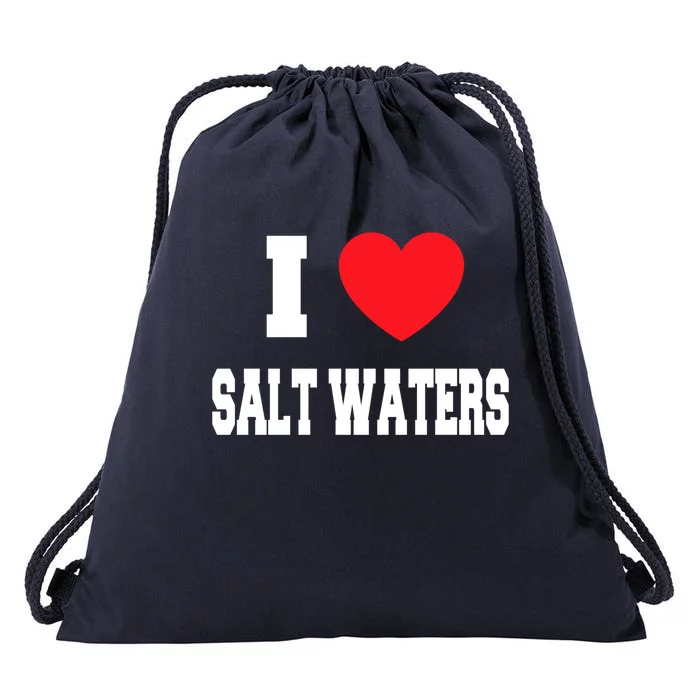 I Love Salt Waters Gift Drawstring Bag