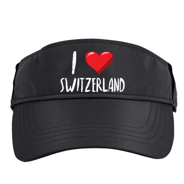 I Love Switzerland Traveler Souvenir Adult Drive Performance Visor