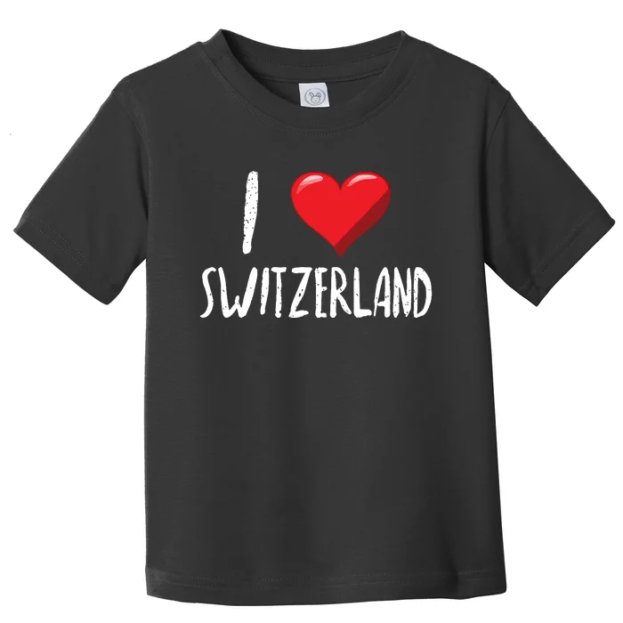 I Love Switzerland Traveler Souvenir Toddler T-Shirt