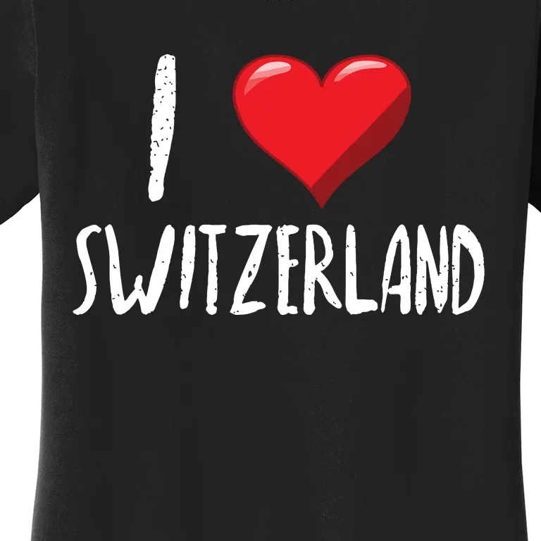 I Love Switzerland Traveler Souvenir Women's T-Shirt