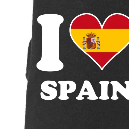 I Love Spain Spanish Flag Heart Doggie 3-End Fleece Hoodie