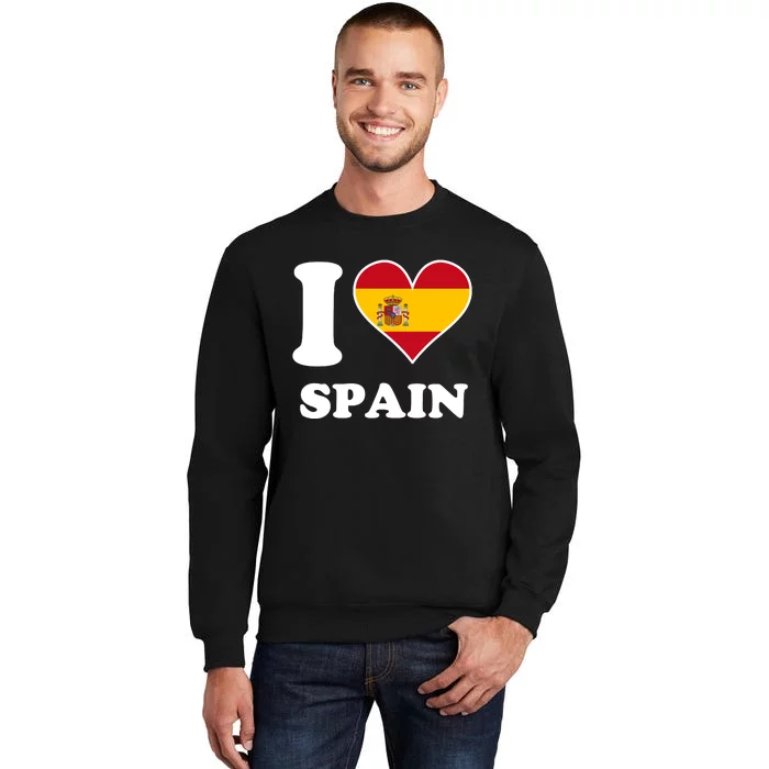 I Love Spain Spanish Flag Heart Sweatshirt