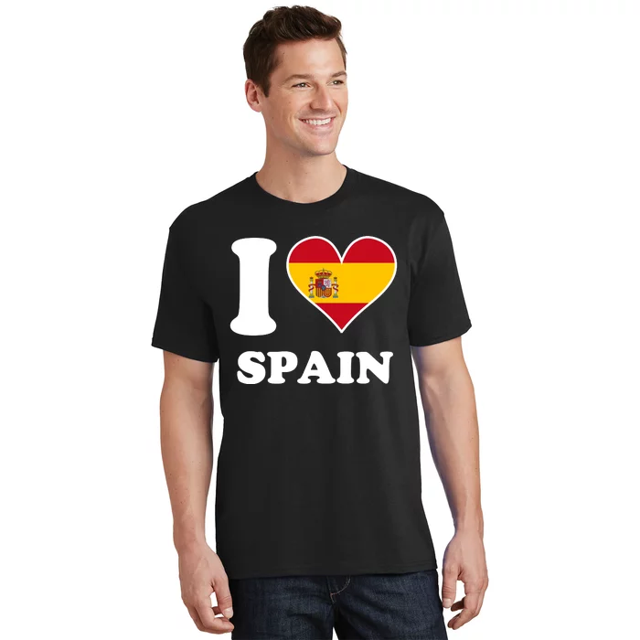 I Love Spain Spanish Flag Heart T-Shirt