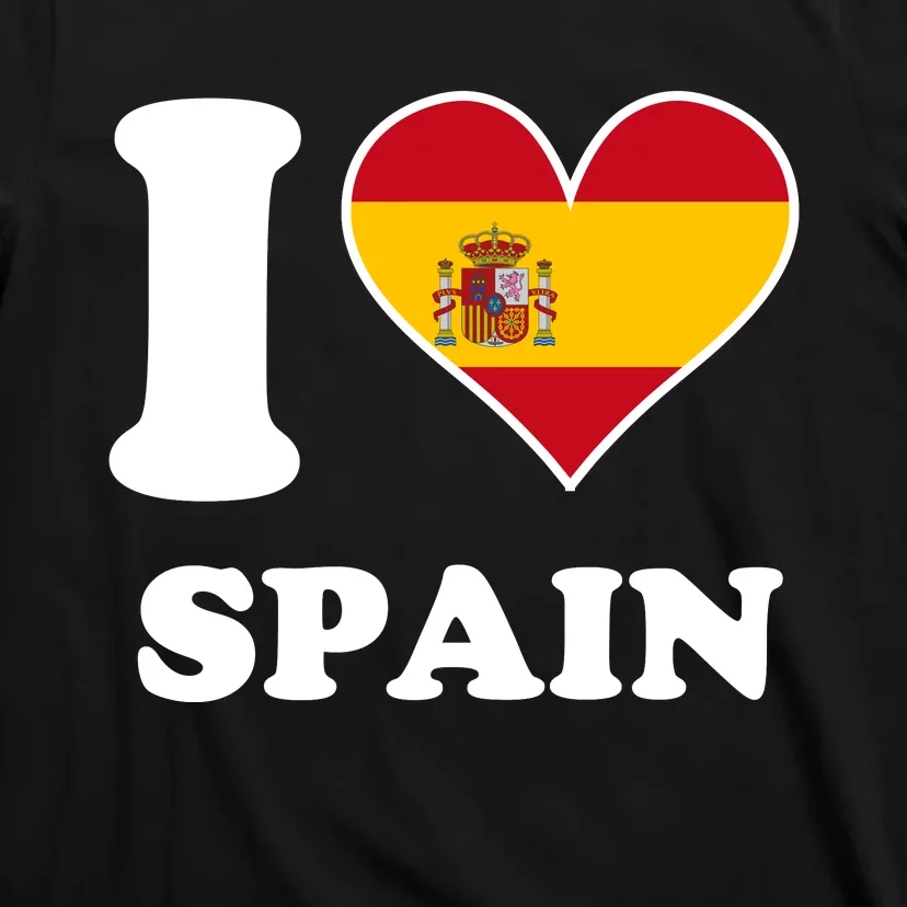 I Love Spain Spanish Flag Heart T-Shirt