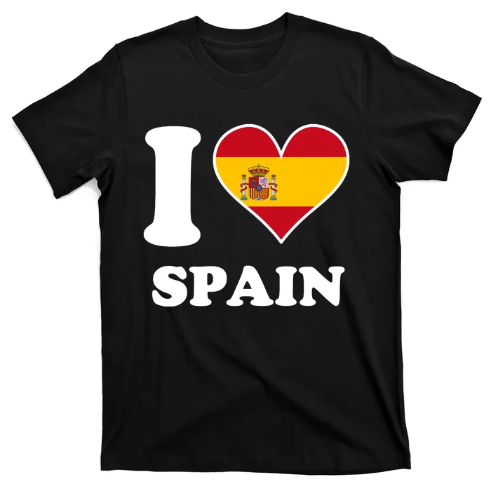 I Love Spain Spanish Flag Heart T-Shirt