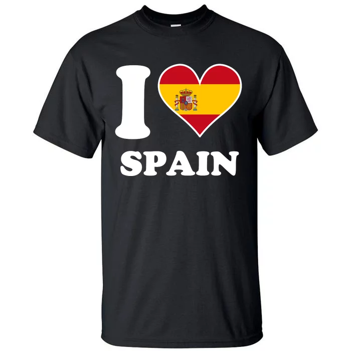 I Love Spain Spanish Flag Heart Tall T-Shirt