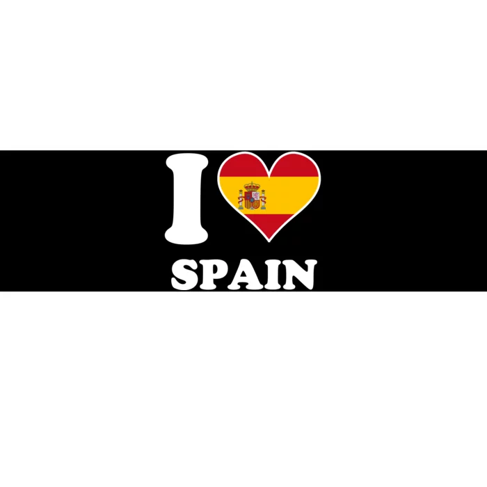 I Love Spain Spanish Flag Heart Bumper Sticker